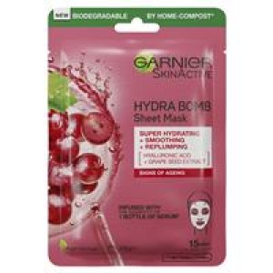 Garnier Hydra Bomb Hyaluronic Acid + Grape Seed Anti Ageing Sheet Mask