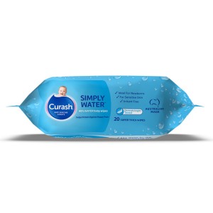 Curash Simply Water Wipes 20 Pack